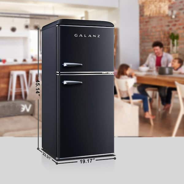  BANGSON Small Fridge with Freezer, 4.0 Cu.Ft, Samll  Refrigerator with Freezer, 5 Settings Temperature Adjustable, 2 Doors, Compact  Fridge for Apartment Bedroom Dorm and Office, Black : Appliances