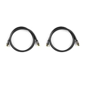 3 ft. RG-6 Coaxial Cable, Black (2-Pack)