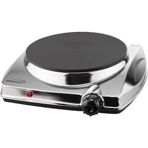 1000W Single Burner 10 in. Silver Electric Hot Plate