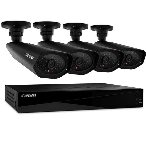 Defender Connected Pro 8-Channel 960H 2TB Surveillance System with (4) Wired 800 TVL Camera