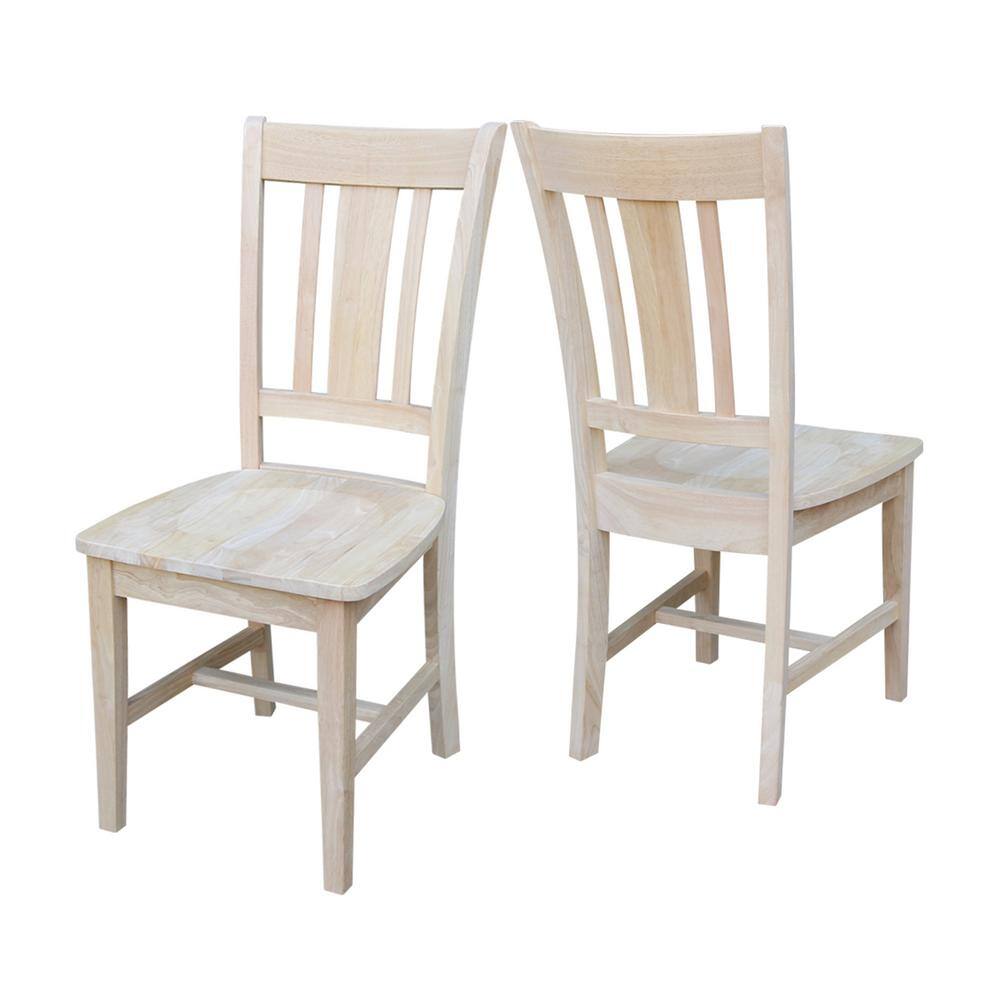 Windsor White High Slat Solid Wood Side Chair Set
