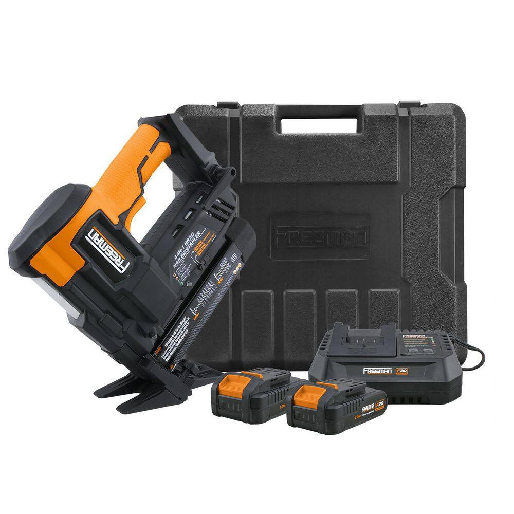 Cordless 20V 4-in-1 18-Gauge 2 in. Flooring Nailer and Stapler with Lithium