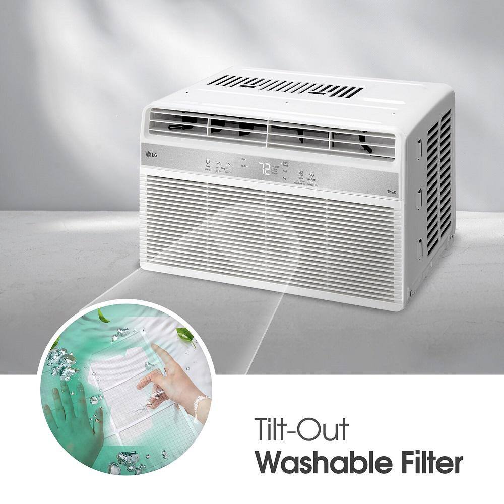 LG 6,000 BTU White Window Air Conditioner with Remote