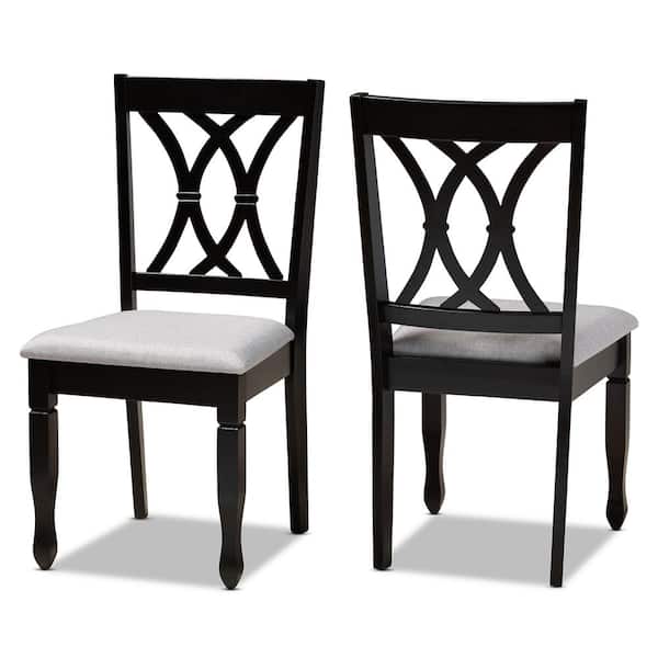 Baxton Studio Reneau Grey Wood Dining Chairs (Set of 2)