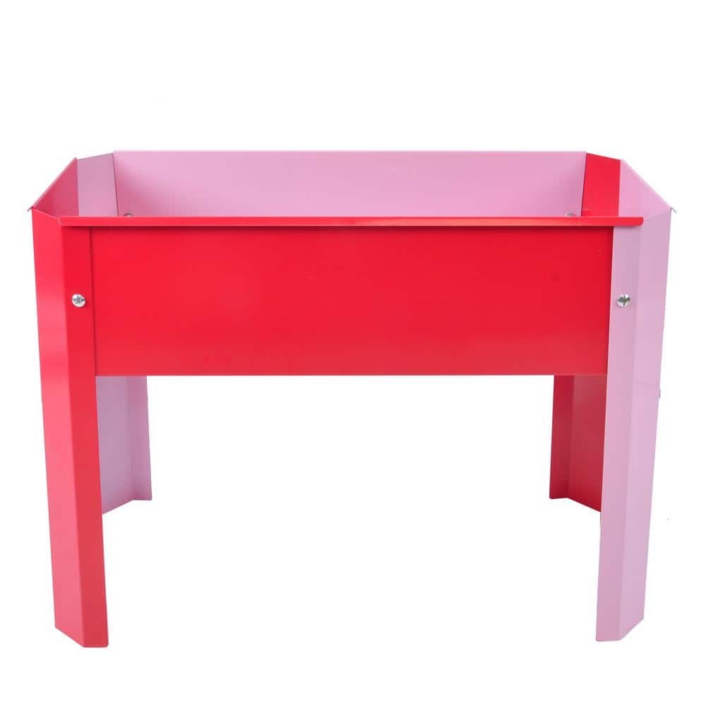 Rectangle Mini Elevated Garden Bed Outdoor Steel Flowerpot Box 10.60 in. W 