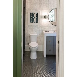Penny Round Metallico 12 in. x 13 in. x 6mm Glossy Porcelain Mesh-Mounted Mosaic Tile (14.4 sq. ft./case)