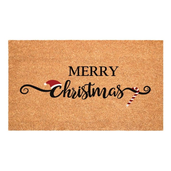 Multi-Colored 29 in. x 17 in. Coir Outdoor Door Mat