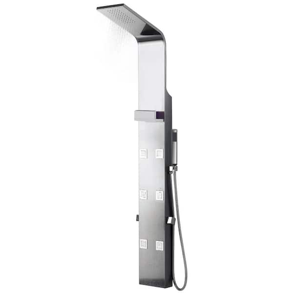 Unbranded Roxy 7.87 in. W 3 Jet Shower Tower in Chrome 16GS-27402