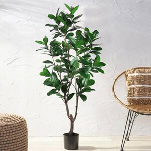 Leafy Creations Artificial Rose Magnolia Bush Tree Topiery 120cm 47in Tall
