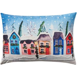 Holiday Pillows Multicolor Modern & Contemporary 14 in. x 22 in. Rectangle Throw Pillow