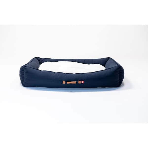 Lucky Dog DRIFT Series Large Navy Canvas Bolster Bed