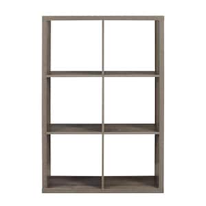 Dillon Grey 6-Cubby Horizontal or Vertical Storage Cabinet