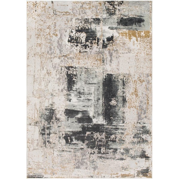 Livabliss Fortunata Charcoal Doormat 2 ft. x 3 ft. Abstract Area Rug