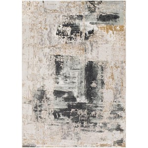 Fortunata Charcoal 7 ft. 10 in. x 10 ft. 3 in. Abstract Area Rug