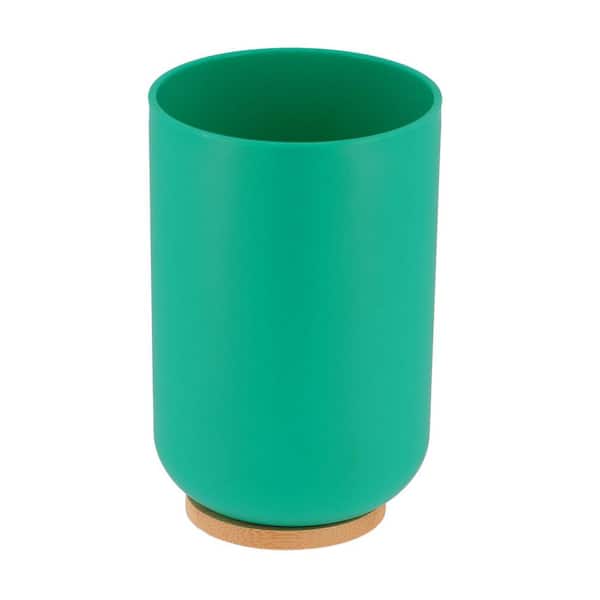 EVIDECO French home goods Padang Freestanding Bathroom Tumbler Cup / Toothbrush Holder Green Caribbean Bamboo