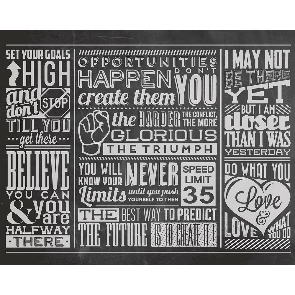 Reviews for Brewster 118 in. x 98 in. Chalk Quotes Wall Mural Pg 1