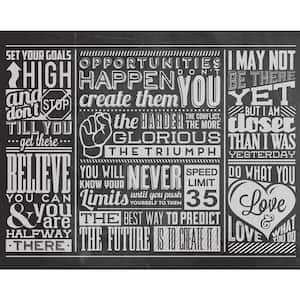 118 in. x 98 in. Chalk Quotes Wall Mural