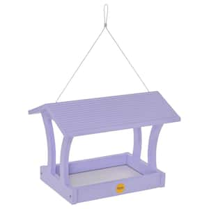 Fly-Thru Bird Feeder in Purple Recycled Plastic