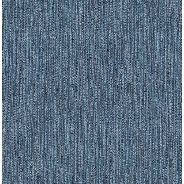 A-Street Prints Raffia Thames Blue Faux Grasscloth Strippable Wallpaper (Covers 56.4 sq. ft.)