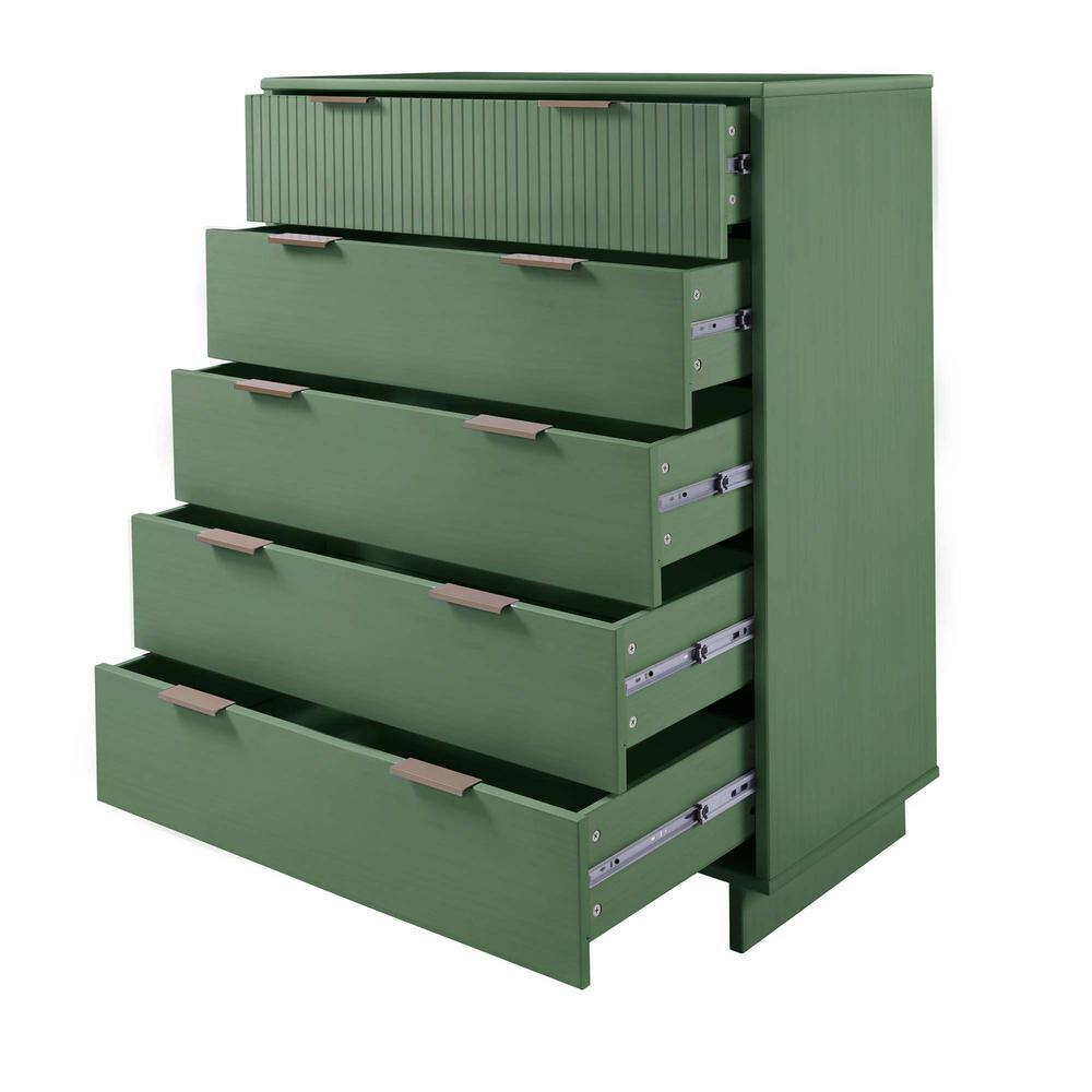 Granville Sage Green Double Dresser and Tall Chest Set with Soft Close Drawers