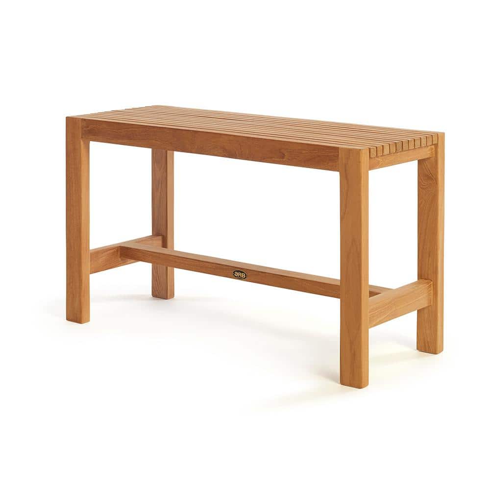 Fiji 30 in. W x 12.25 in. D x 17.75 in. H Flat Shower Seat in Natural Teak