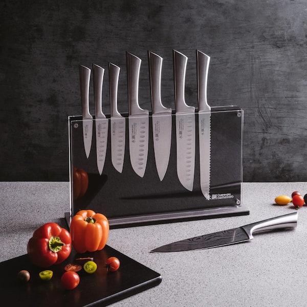 Cuisine::pro DAMASHIRO 9-Piece Stainless Steel Knife Set with Nami
