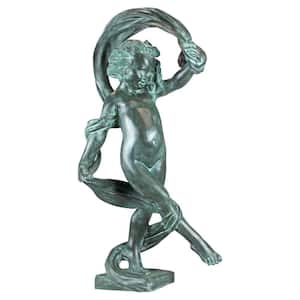 36 in. H Dancing Girl of the Wind Bronze Garden Statue