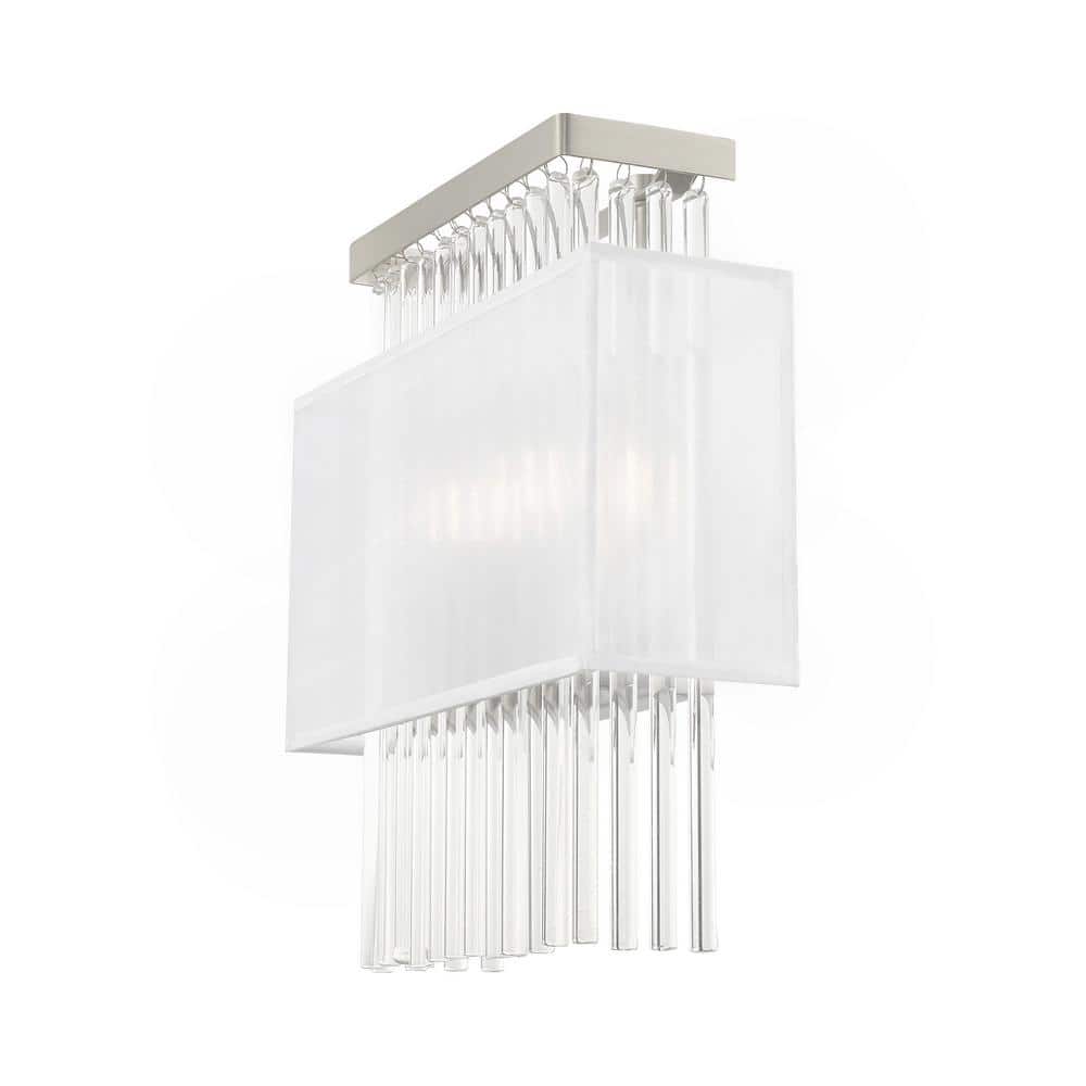 Alexis Brushed Nickel 2-Light ADA Compliant Wall Sconce