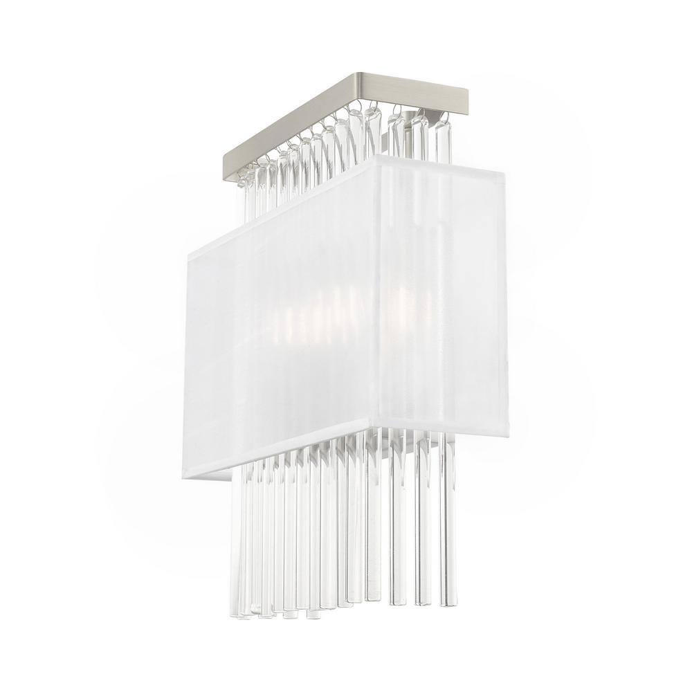 Alexis Brushed Nickel 2-Light ADA Compliant Wall Sconce