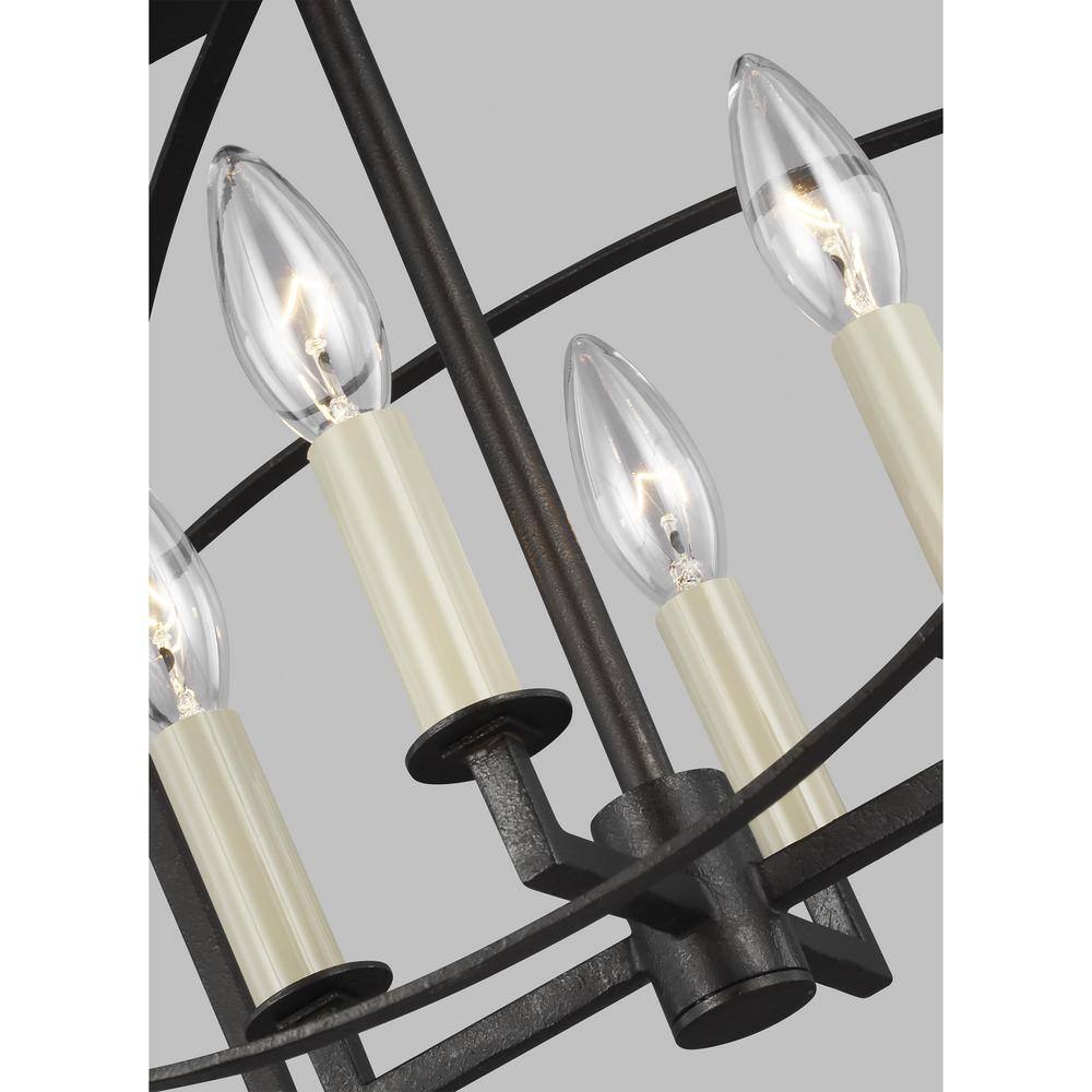 Thayer Smith Steel 4-Light Modern Semi-Flush Mount