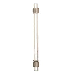 Glacio 6-5/16 in. (160mm) Modern Clear/Satin Nickel Bar Cabinet Pull