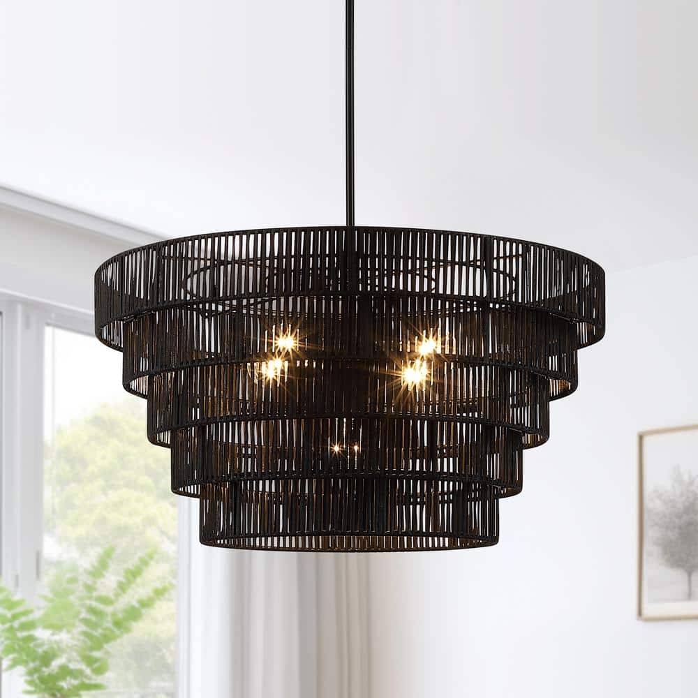Reviews for TRUE FINE Piersan 26 in. 5Light Black Modern Bohemian