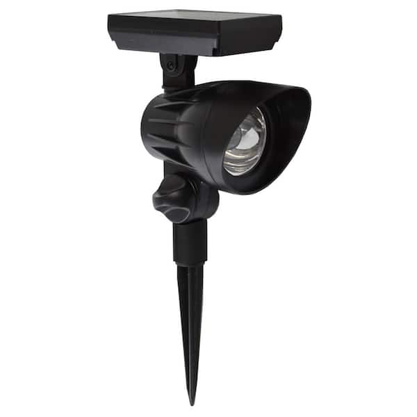 Hampton Bay 45 Lumens Solar Black Outdoor Led Landscape Spotlight Nxt 1775b The Home Depot Hampton Bay 45 Lumens Solar Black, Led Outdoor Spot Lighting Home Depot