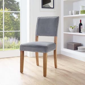 Oblige Gray Upholstered Fabric Wood Dining Chair