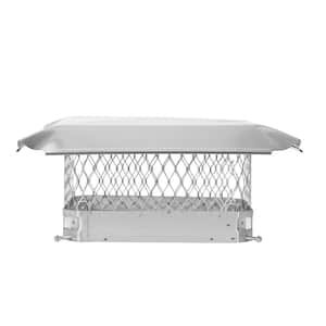 13 in. x 9 in. Bolt-On Single Flue Chimney Cap in Stainless Steel