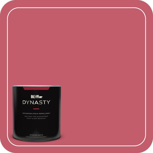 BEHR DYNASTY 1 qt. #MQ4-01 Candy Drop One-Coat Hide Matte Interior Stain-Blocking Paint and Primer