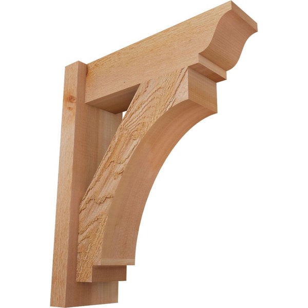 Ekena Millwork 6 in. x 22 in. x 18 in. Western Red Cedar Imperial Traditional Rough Sawn Outlooker