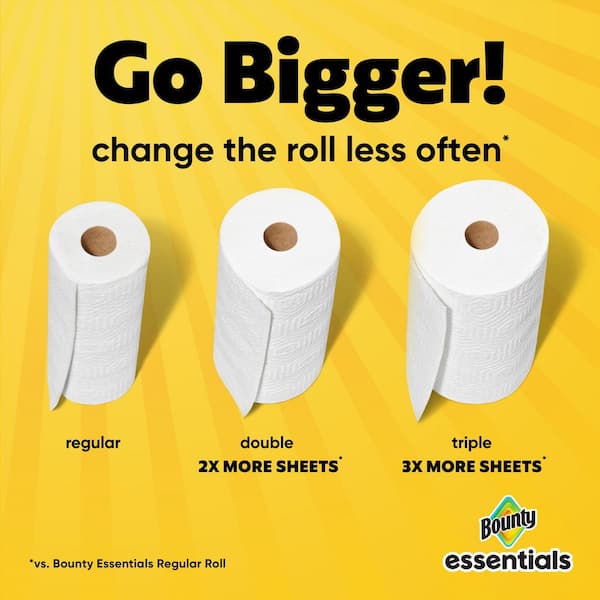 Bounty Essentials Select-A-Size White Paper Towel Roll (6 Double