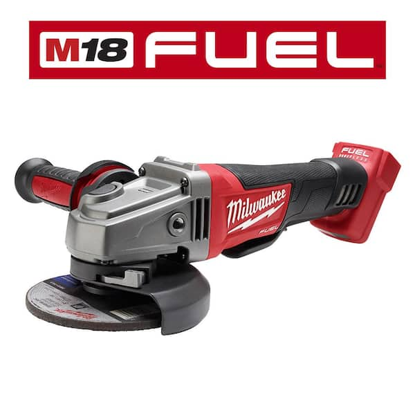 Milwaukee M18 Fuel 18 Volt Lithium Ion Brushless Cordless 4 1 2 In 5 In Grinder With Paddle Switch Tool Only 2780 The Home Depot