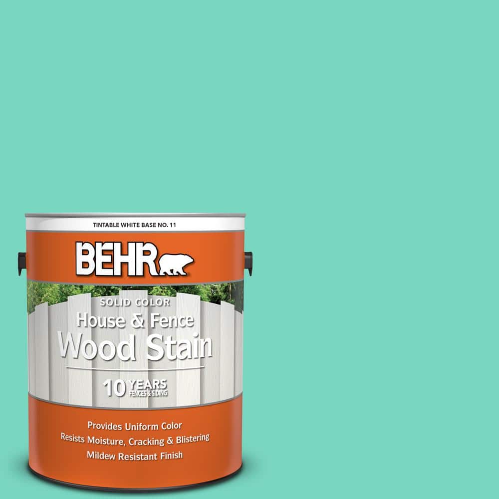 1 gal. #480A-3 Mint Majesty Solid Color House and Fence Exterior Wood Stain