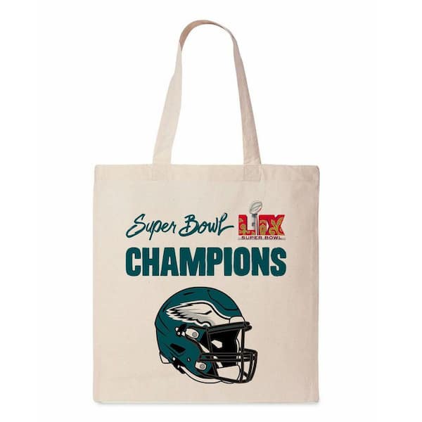 Philadelphia Eagles NFL 2025 Super Bowl LIX Mardi Beige Canvas Tote Bag