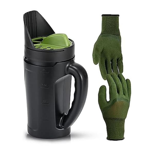 5 lb. Plastic Hand Held Spreader for Fertilizer Lawn Garden Salt Ice Melt Seed Shaker with Adjustable Openings