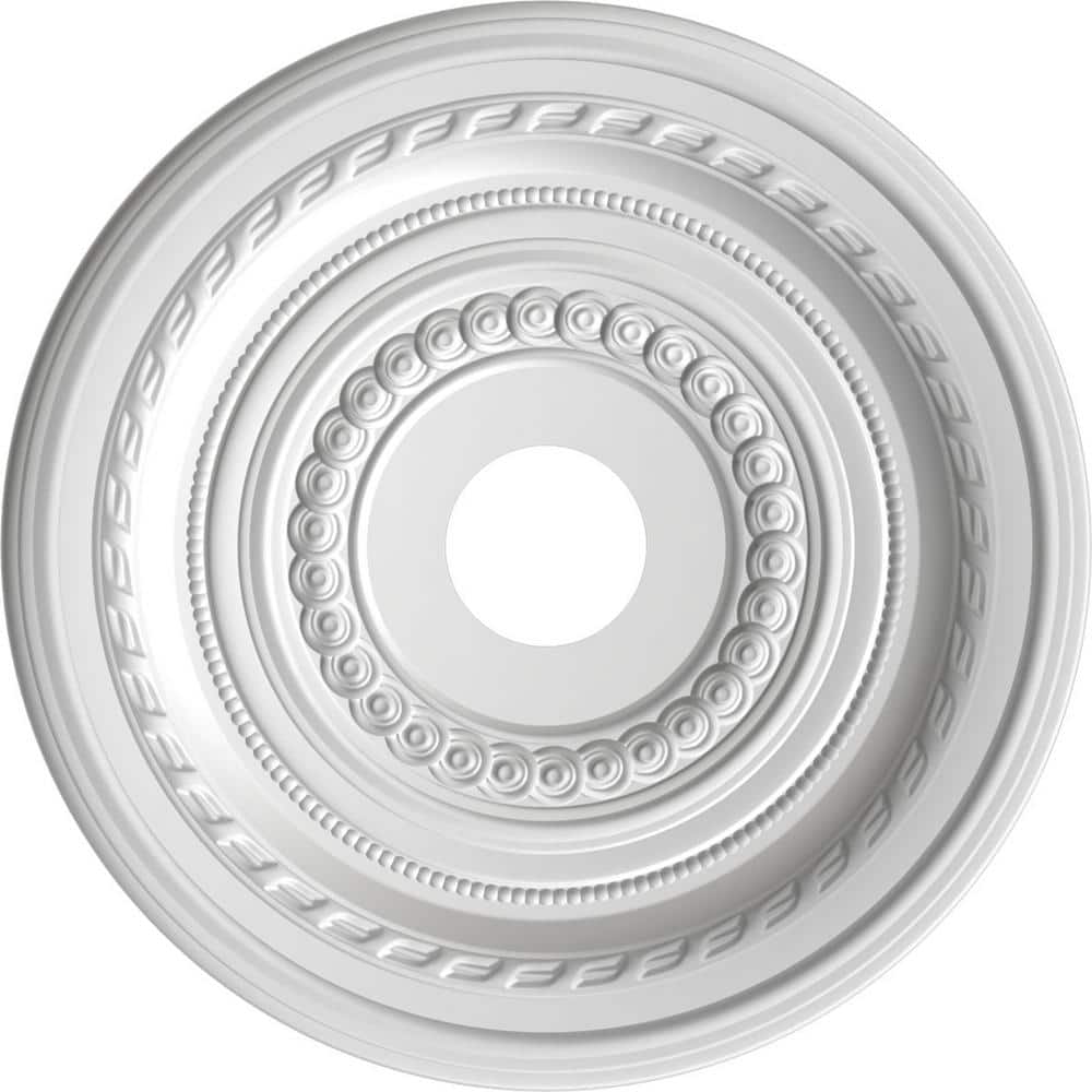 UltraCover Satin Blossom White PVC Ceiling Medallion, 19-Inch Diameter