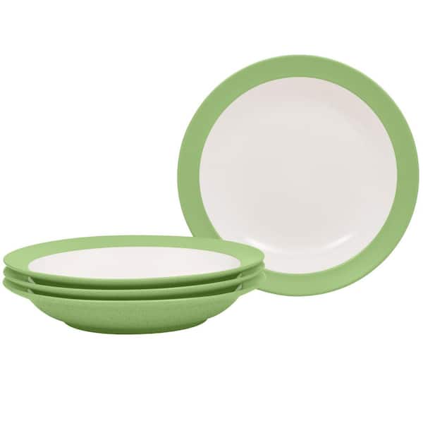 Noritake Colorwave 27 fl.oz Apple Green Stoneware Pasta Bowl 10-1/2 in. (Set of 4)