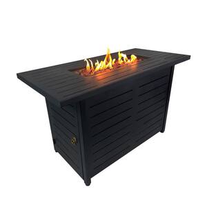 Ore 42 in. Outdoor Propane Fire Pit Table For Patio in Black