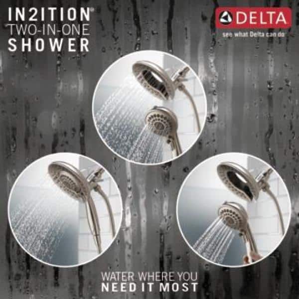 DELTA FAUCET 58569-25-PK In2ition HSSH 2.5 GPM 5-Setting Combo, Water Flow,  Chrome