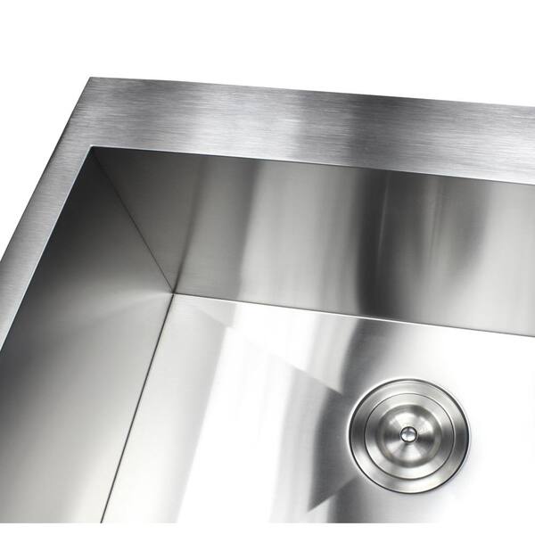 Kingsman Hardware Topmount Drop In 16 Gauge 42 7 8 In X 21 1 2 In X 10 In Stainless Steel Double Bowl 60 40 Zero Radius Kitchen Sink Ft4321 The Home Depot