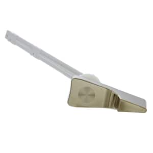 Toilet Tank Trip Lever for Left Mount American Standard Cadet 2 with 6 in. 45 Degree Plastic Arm in Polished Brass