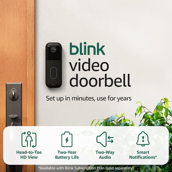 Blink Video Doorbell System - Wireless - Battery Operated