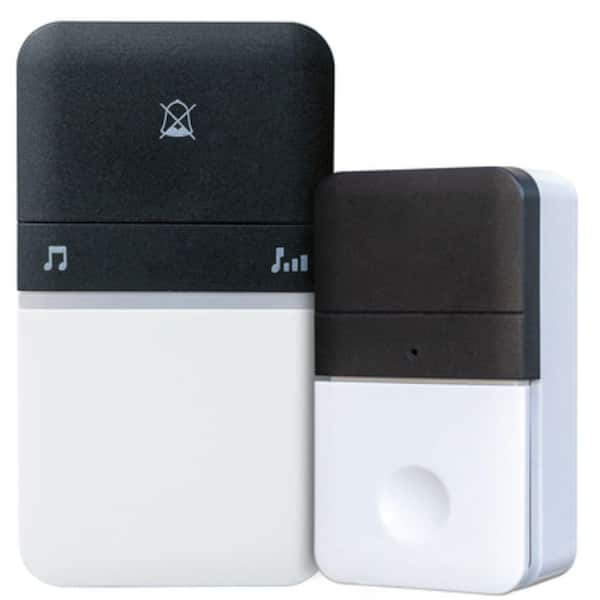 Heath Zenith Piezo Black/White Plastic Wireless Door Chime Kit